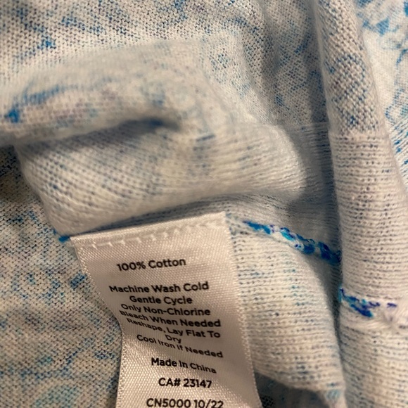 NWT Talbots 100% Cotton Playful Paisley V-Neck Sweater Size PL - Picture 11 of 13